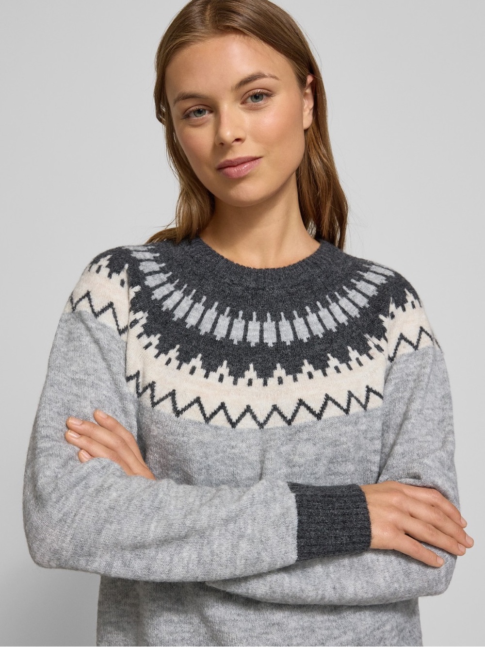 Vero Moda *WOOL* Blend - Simone Nordic Fair Isle Pullover Sweater | XL